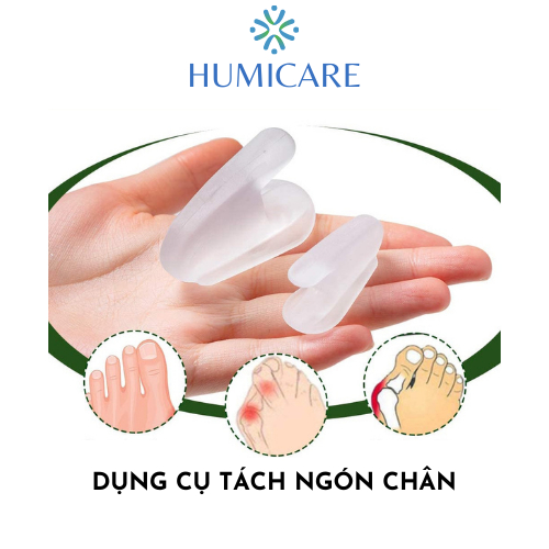 2 Dụng cụ silicone tách ngón chân duỗi thẳng định hình ngón chân bị vẹo SA17HUMI