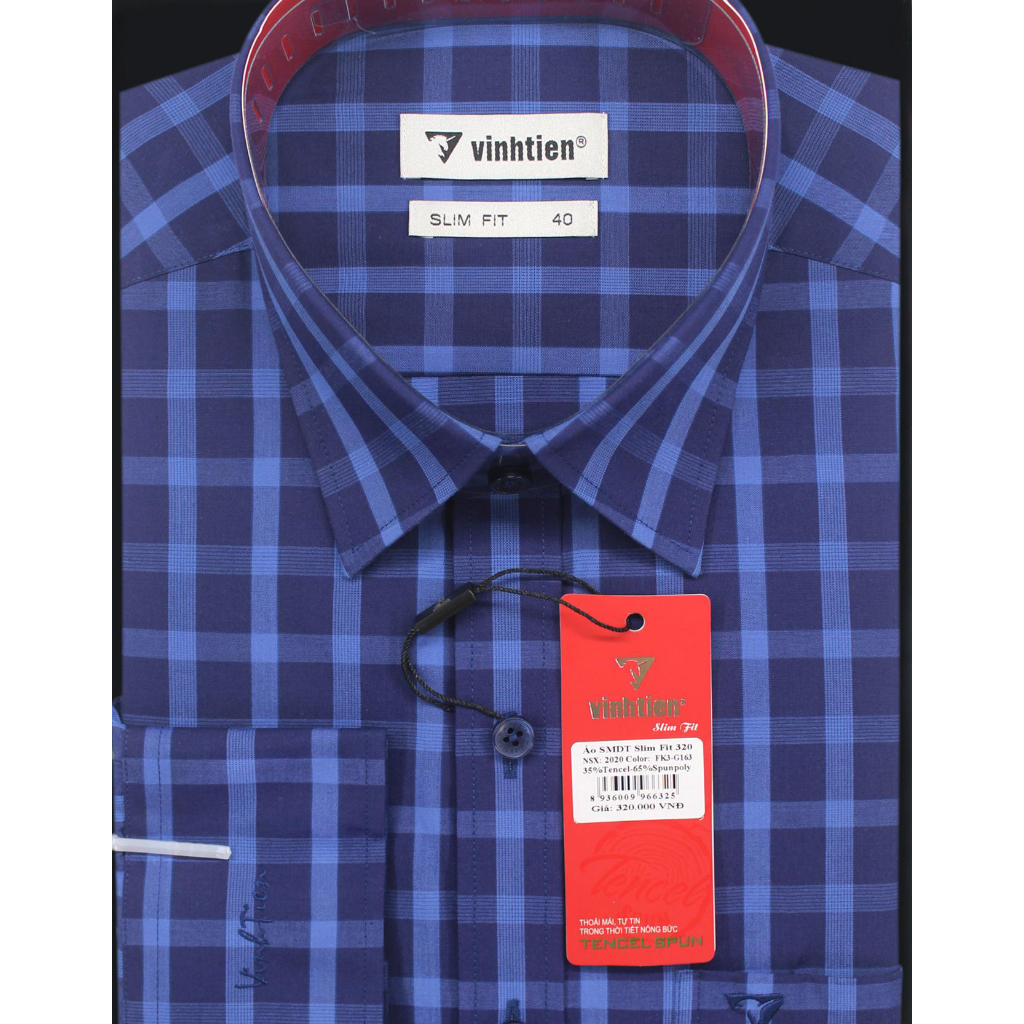 Áo Sơ Mi Nam Dài Tay Slimfit Vĩnh Tiến G163