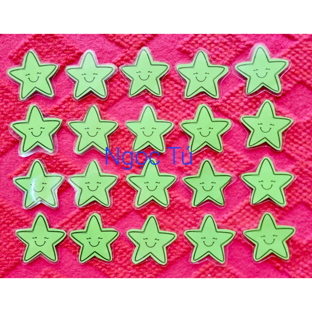 Sét 20 Sao thi đua, Sao khen thưởng, Sao minh họa đồ dùng trực quan 5cm