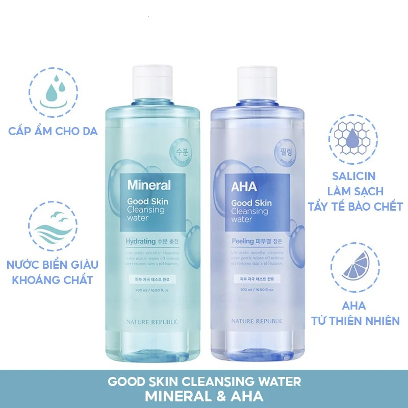 Nước tẩy trang Nature Republic Good Skin Cleansing Water 500ml