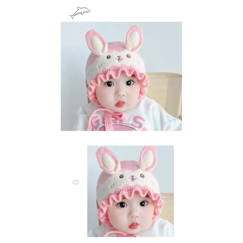 Mũ Len Dệt Kim Hình Hoạt Hình Cho Bé