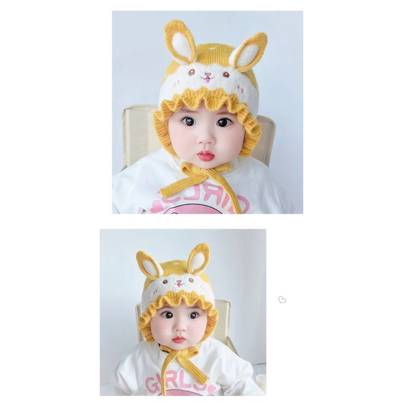 Mũ Len Dệt Kim Hình Hoạt Hình Cho Bé