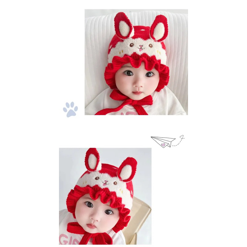 Mũ Len Dệt Kim Hình Hoạt Hình Cho Bé