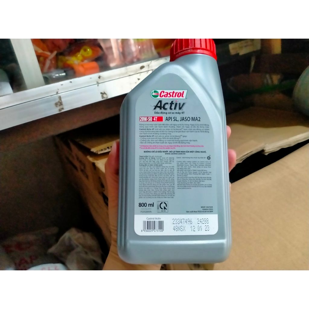 DẦU NHỚT CASTROL ACTIV 0.8 LÍT CHO XE GA VÀ XE SỐ