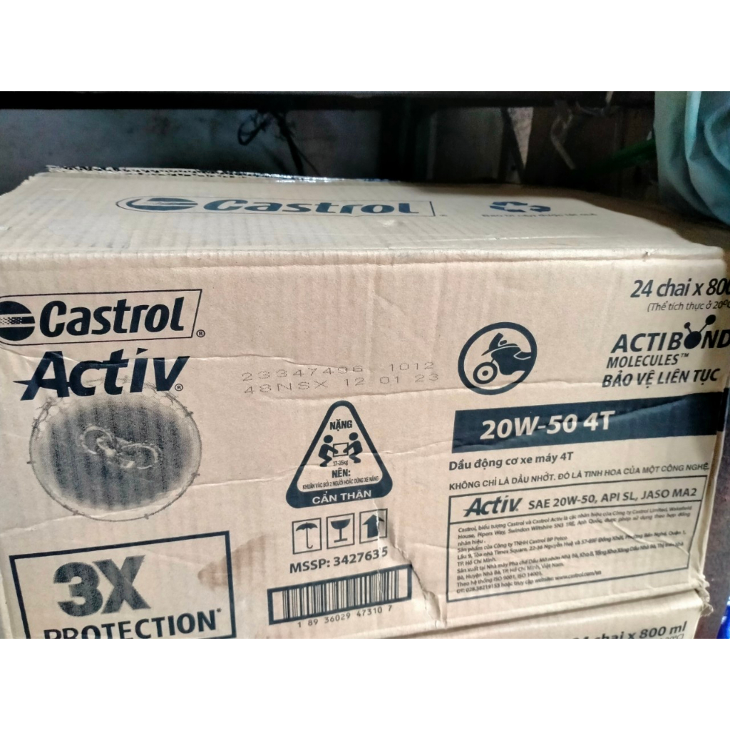 DẦU NHỚT CASTROL ACTIV 0.8 LÍT CHO XE GA VÀ XE SỐ