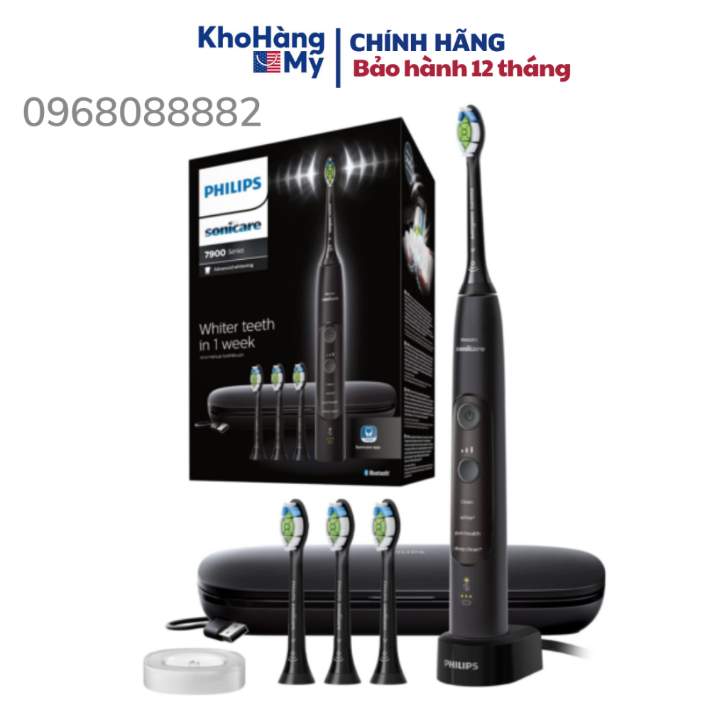 Bàn chải điện sóng âm Philips Sonicare 7900 - 4 chế độ chải, 4 đầu chả