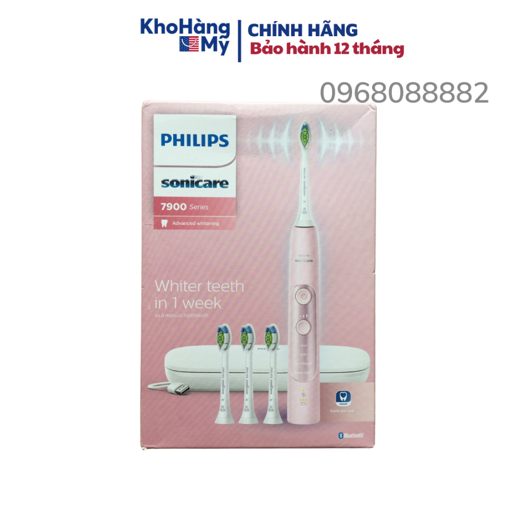 Bàn chải điện sóng âm Philips Sonicare 7900 - 4 chế độ chải, 4 đầu chả