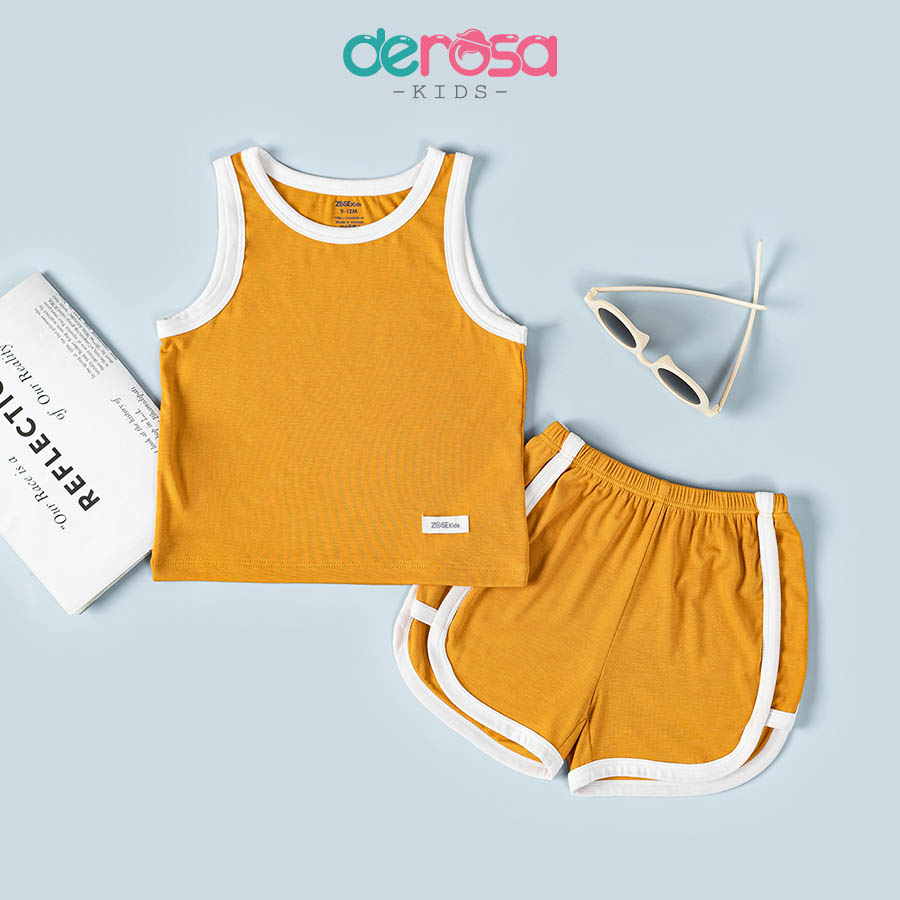 Bộ thun ba lỗ bé trai và bé gái DEROSA KIDS cho bé từ 6 đến 36 tháng ZSB23-170B