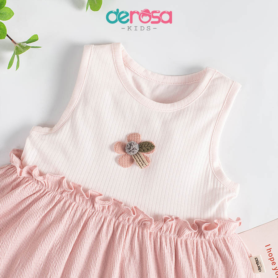 Váy ba lỗ bé gái Derosa Kids đầm mùa hè Cotton cho bé từ 6 đến 24 tháng DSB23-352V