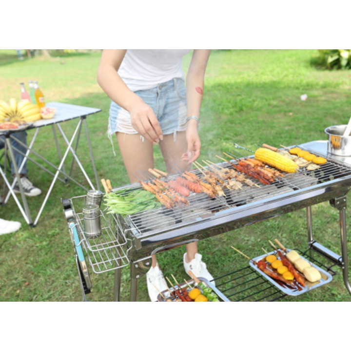 Bếp Nướng Than Hoa BBQ Ngoài Trời Bằng Inox  Có Thể Gấp Gọn Du Lịch, Picnic, Chơi Tặng Kèm Phụ Kiện Chính Hãng Pehouse | BigBuy360 - bigbuy360.vn