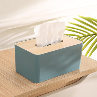Hộp đựng giấy ăn nắp gỗ decor, hộp đựng giấy ăn để bàn có ngọn để đồ đa năng, hộp giấy ăn nắp gỗ