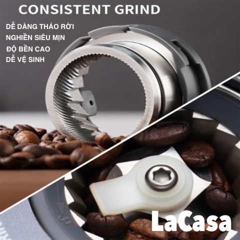 Trọn bộ máy xay và pha Espresso gia đình LaCasa EM3212 và LC18