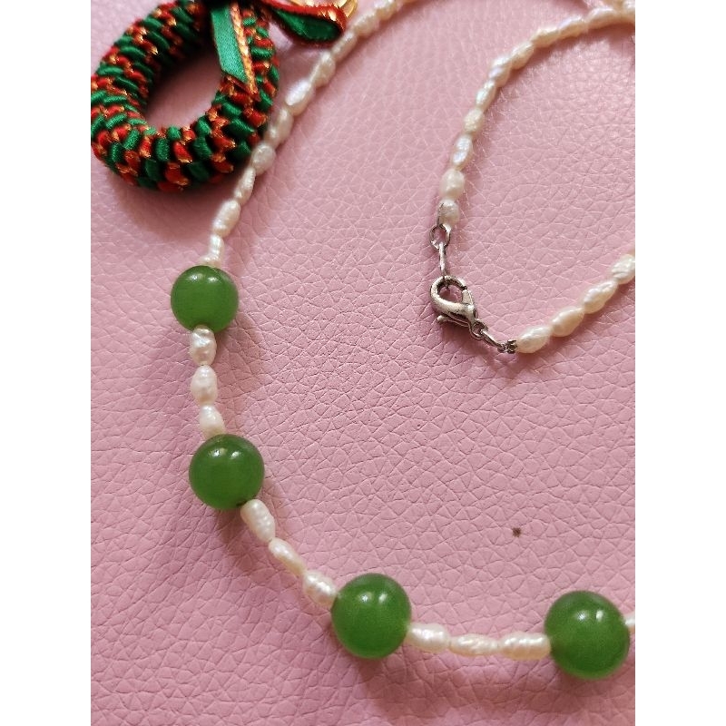 💚Hàng si Nhật 💚 Vòng cổ trai nhí phối đá xanh