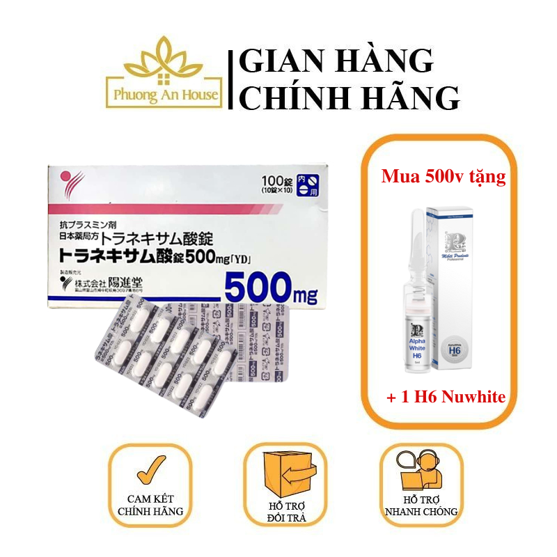 Viên uống trắng da Transamin 500mg Nhật Bản hộp 1000 viên tách lẻ - PHUONGANHOUSE