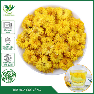  Trà Hoa Cúc Vàng Sấy Khô Hoàng Cúc Nguyên Bông Tự Nhiên Thanh Nhiệt Mát Gan Gói 200gr Thảo Mộc Gama 