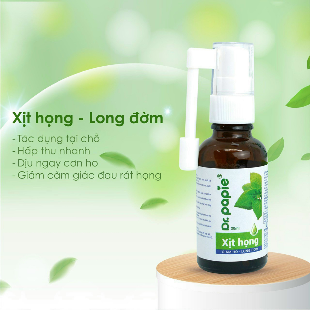 xịt họng dành cho bé   DR.PAPIE