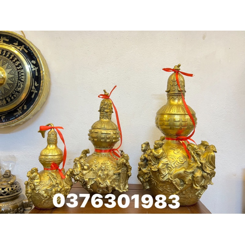 Hồ lô bát tiên , vật phẩm phong thuỷ bằng đồng