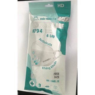 Khẩutrang y tế cao cấp kf94 người lớn theo công nghệ hàn quốc bịch 10chiếc
