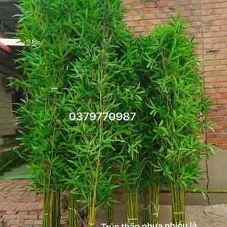 Cây giả - Trúc giả nhiều nhánh lá nhựa - Gía 1 cây