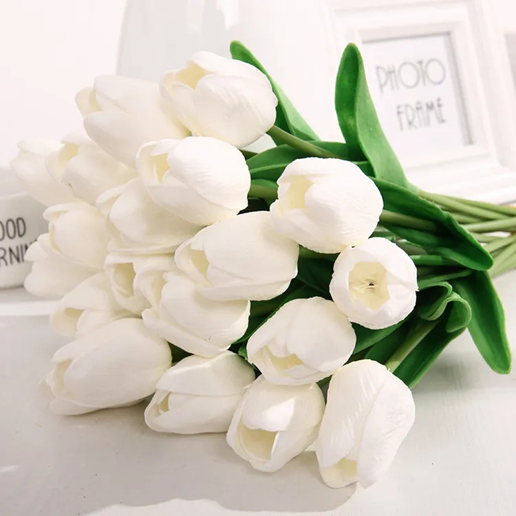10 cành hoa lụa hoa giả - Hoa tulip