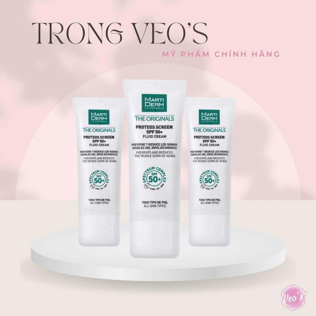 Kem chống nắng phổ rộng MartiDerm The Originals Proteos Screen SPF50+ (40ml)