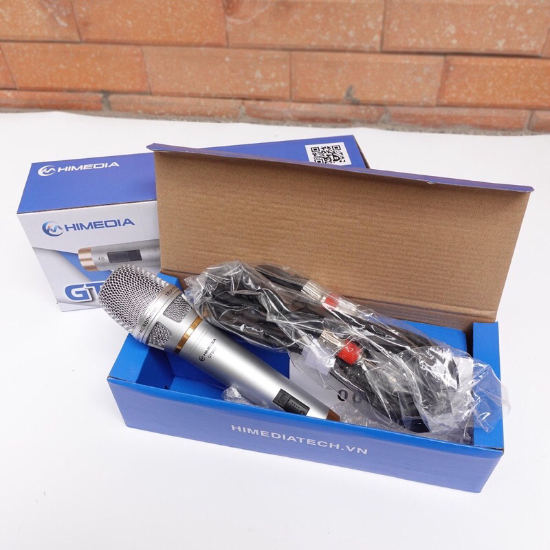 Micro karaoke có dây chính hãng Himedia GT900 - Dòng micro thế hệ mới , hát nhẹ, hút tiếng mạnh, chống hú rít tốt