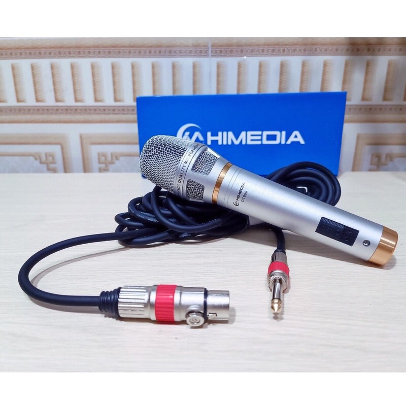 Micro karaoke có dây chính hãng Himedia GT900 - Dòng micro thế hệ mới , hát nhẹ, hút tiếng mạnh, chống hú rít tốt
