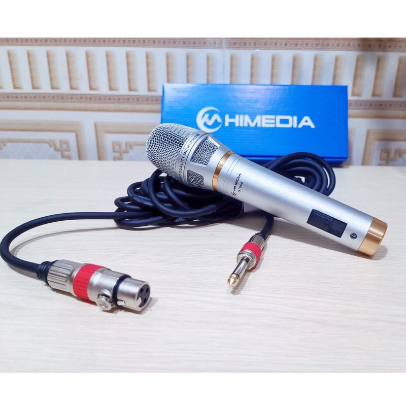 Micro karaoke có dây chính hãng Himedia GT900 - Dòng micro thế hệ mới , hát nhẹ, hút tiếng mạnh, chống hú rít tốt