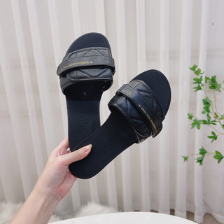 Dép lê quai da trám phồng đế cao su cao cấp