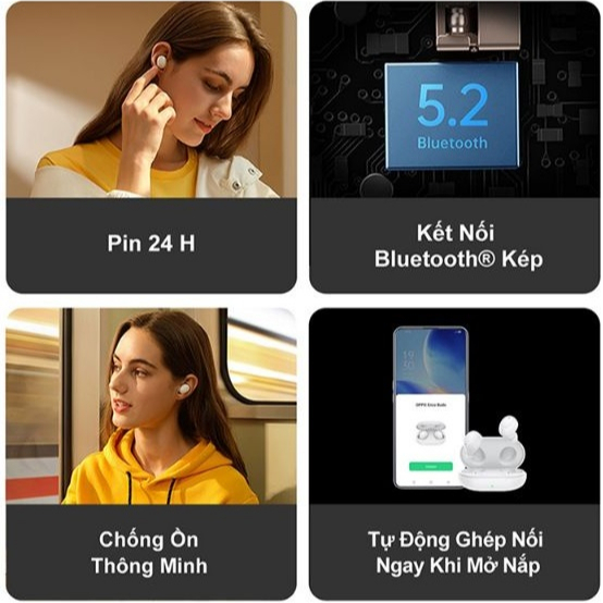 Tai nghe Bluetooth True Wireless OPPO ENCO Buds ETI81 Bh 6Th