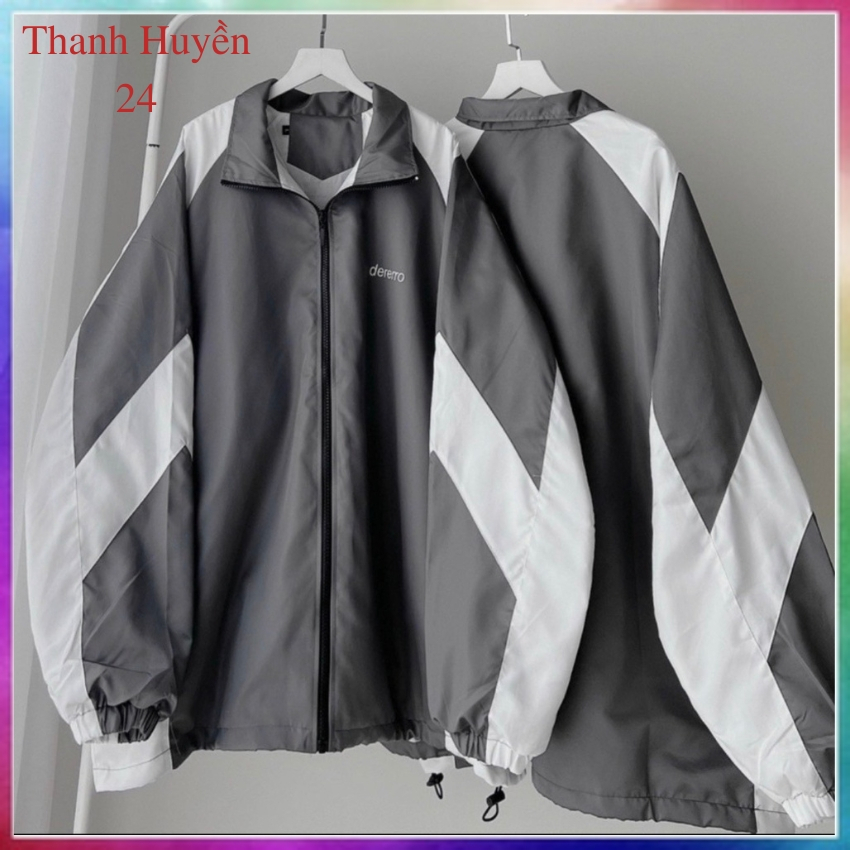 Áo khoác dù nam nữ cổ đứng form rộng 2 lớp cao cấp Thanhhuyenshop24 AD 95
