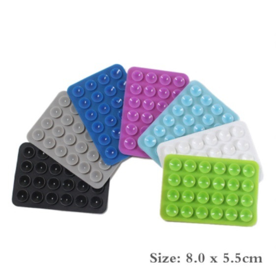 Miếng Hít Silicon Hình Vuông 24 Giác Hút Dành Cho Điện Thoại Di động
