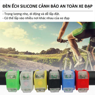 Đèn led cảnh báo xe đạp chất liệu silicone đèn tín hiệu xe đạp chống thấm nước 3 chế độ sáng vượt trội