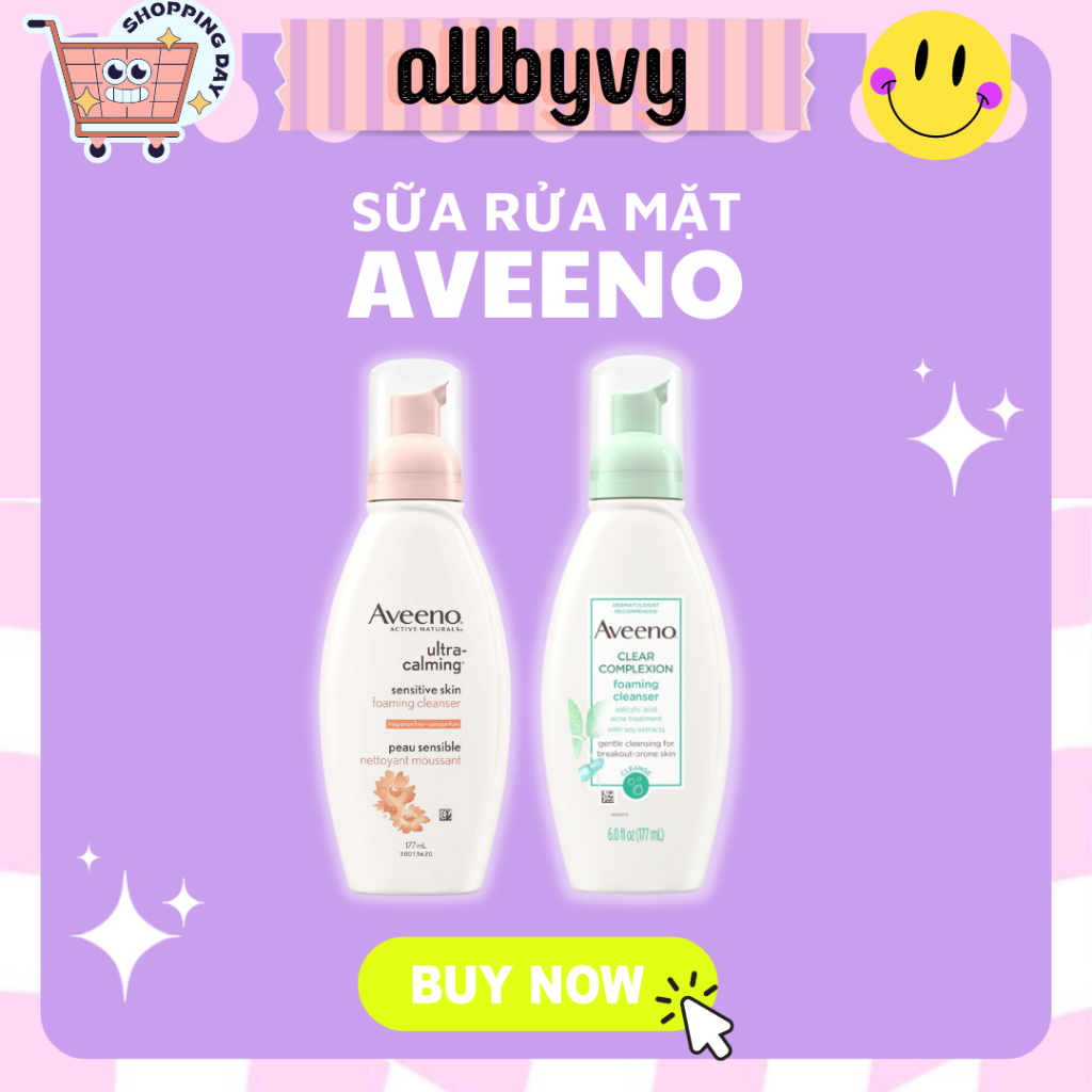allbyvy | Sữa rửa mặt Aveeno