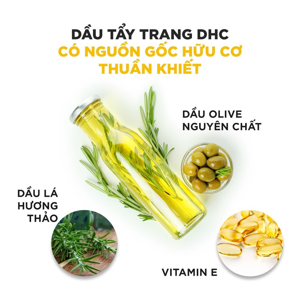 [DHC] Dầu Tẩy Trang Olive Từ Thiên Nhiên Loại Bỏ Bụi Bẩn & Lớp Trang Điểm Nhẹ Dịu Deep Cleansing Oil 3/70/120/200ml