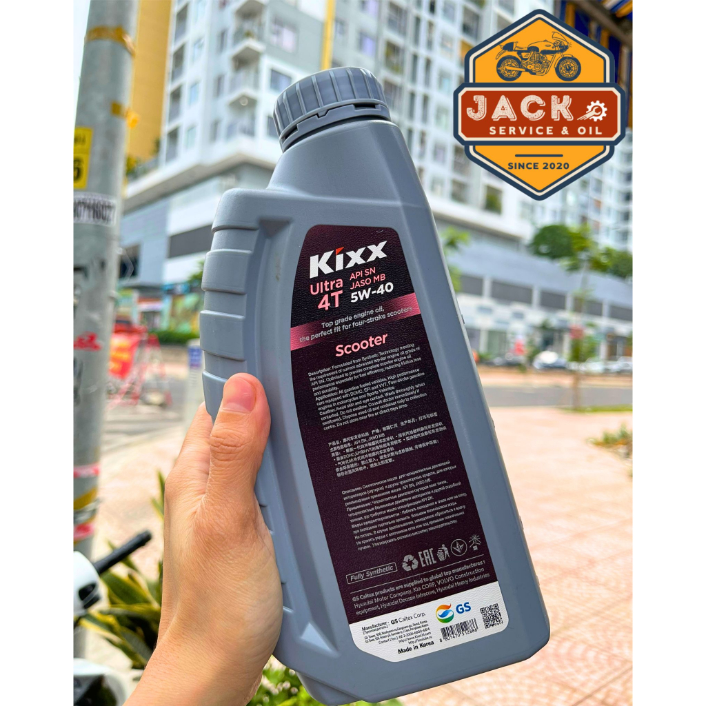 Nhớt tổng hợp cho xe ga KIXX Ultra 4T Scooter 10w40 nhập khẩu Hàn Quốc dung tích 800ml