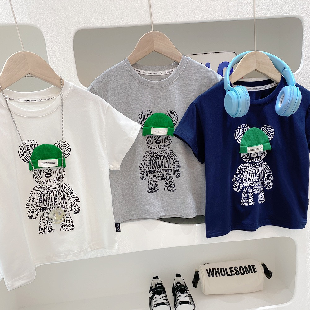Áo cotton gấu mũ A1090 cho bé trai - Little Maven Official Store