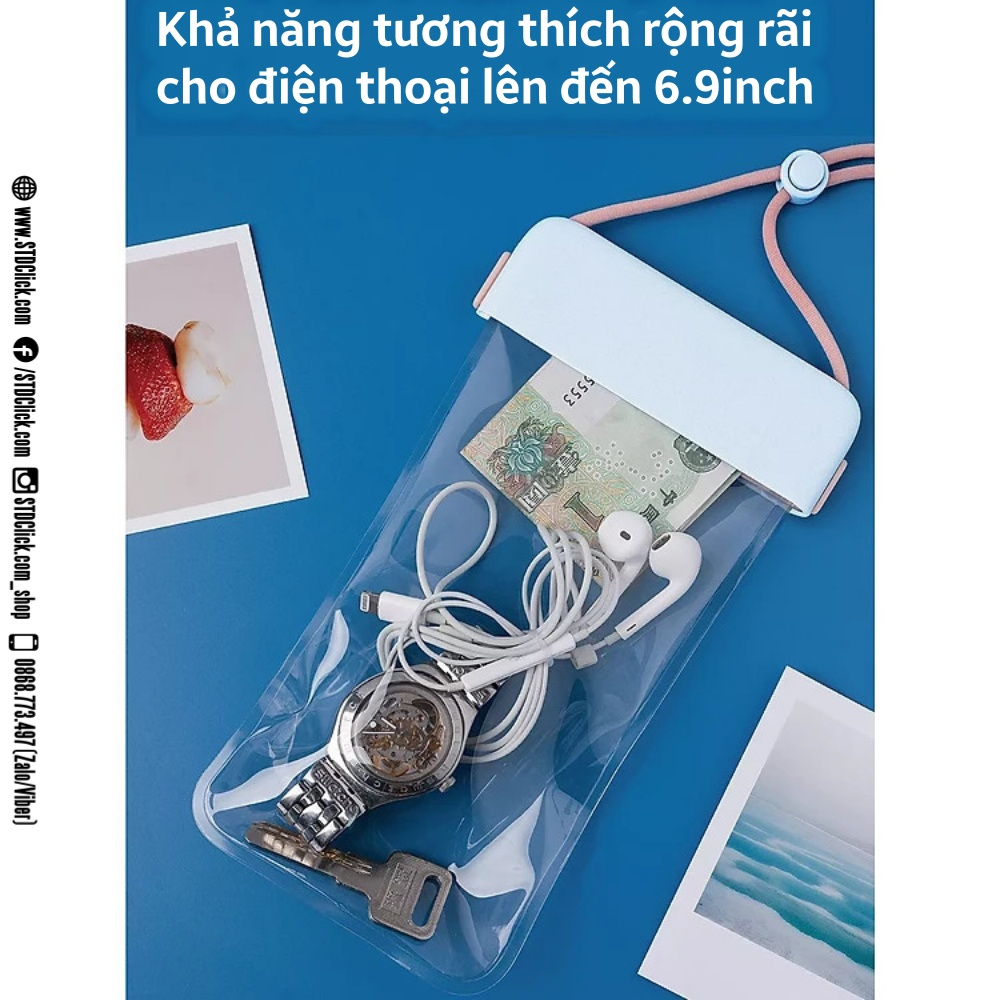 TÚI CHỐNG NƯỚC IPX8 WIWU AQUA 6.9 INCH CHÍNH HÃNG