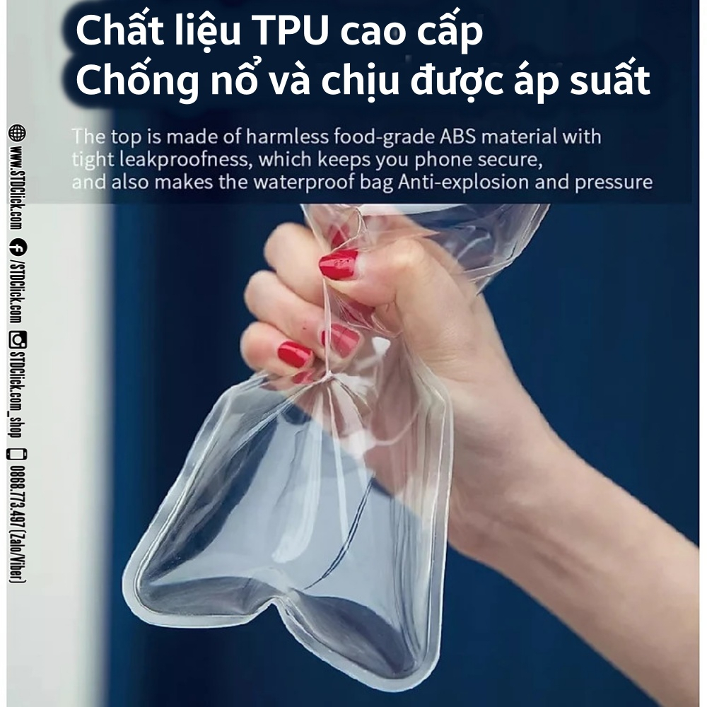 TÚI CHỐNG NƯỚC IPX8 WIWU AQUA 6.9 INCH CHÍNH HÃNG