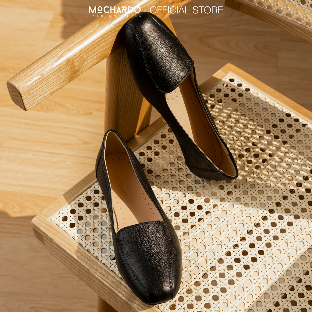 Giày Nữ Búp Bê MOCHARDO DA-10 Bệt Mũi Trong Basic Da Thật