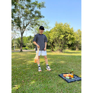 ÁO THUN OVERSIZE Sọc trắng + xanh đen (U_59 UNISEX)