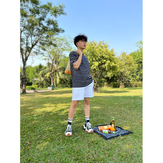ÁO THUN OVERSIZE Sọc trắng + xanh đen (U_59 UNISEX)