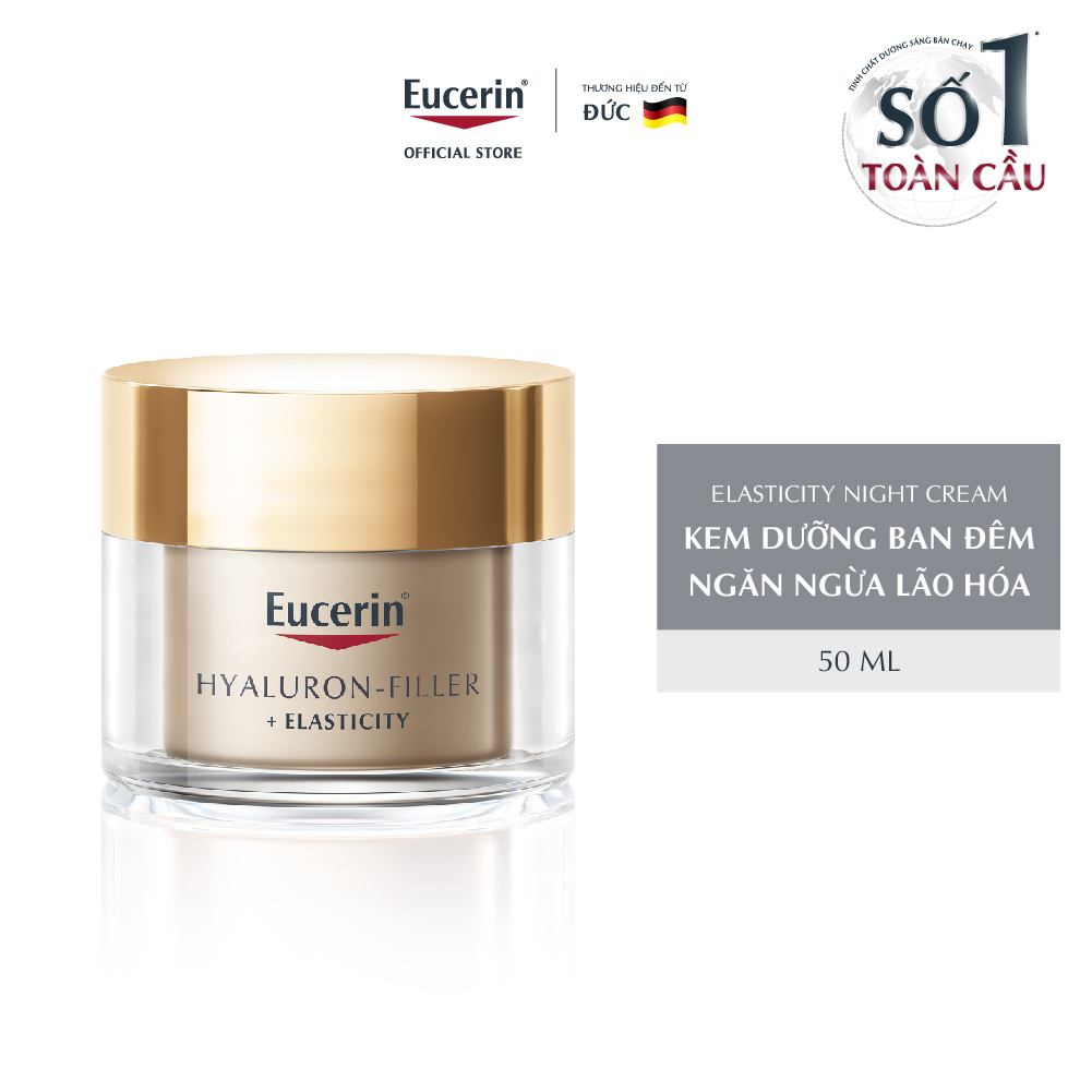 Kem dưỡng đêm giảm nếp nhăn sâu &amp; chảy xệ Eucerin Elasticity Night 50ml