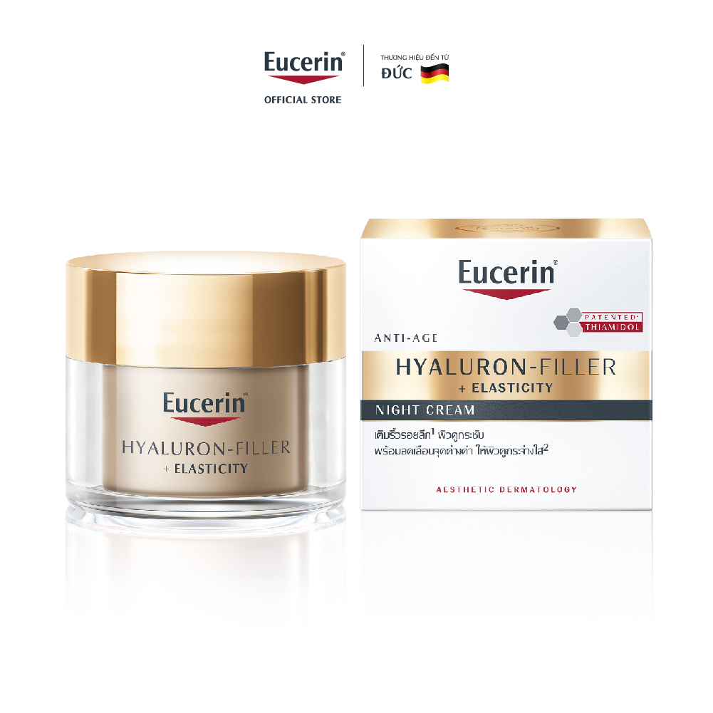 Kem dưỡng đêm giảm nếp nhăn sâu &amp; chảy xệ Eucerin Elasticity Night 50ml