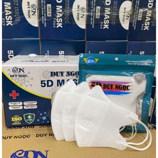 Combo 200c khẩu trang 5d duy ngọc mask màu trắng - ảnh sản phẩm 2