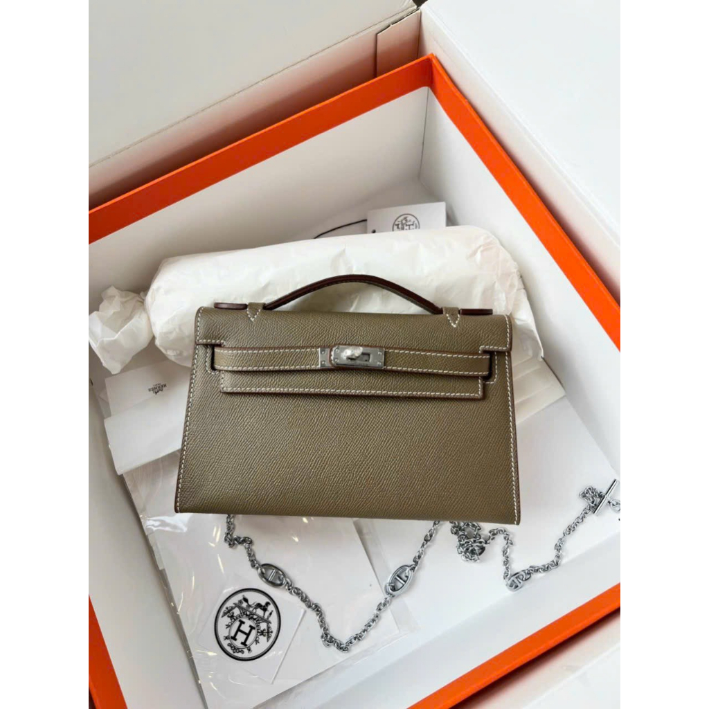 TÚI HERME POTCHER SZ22 KHÓA BẠC