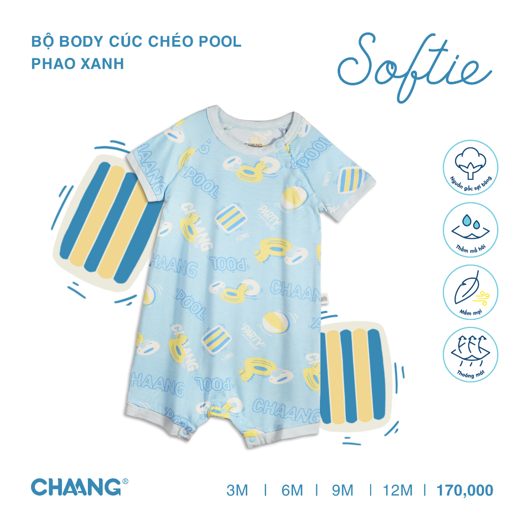 [CHAANG] Body cúc chéo Pool cho bé