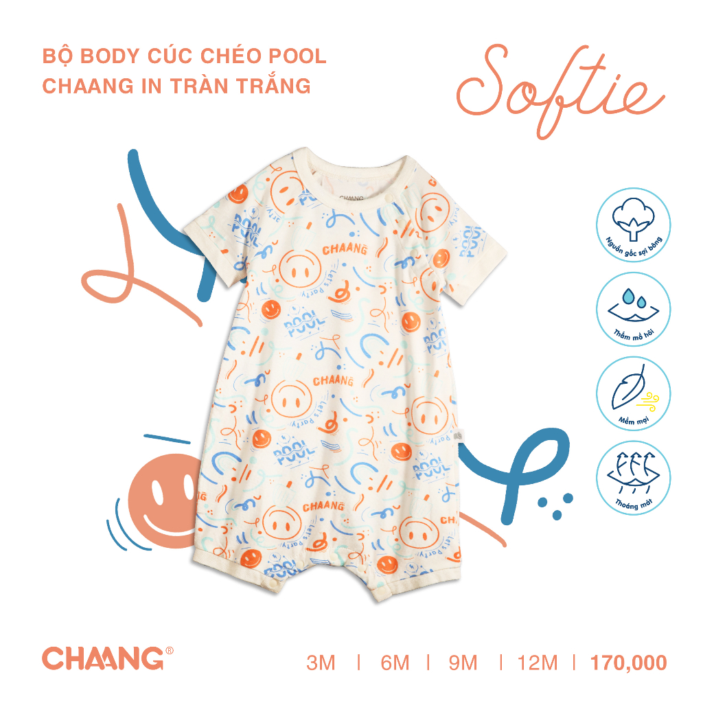 [CHAANG] Body cúc chéo Pool cho bé