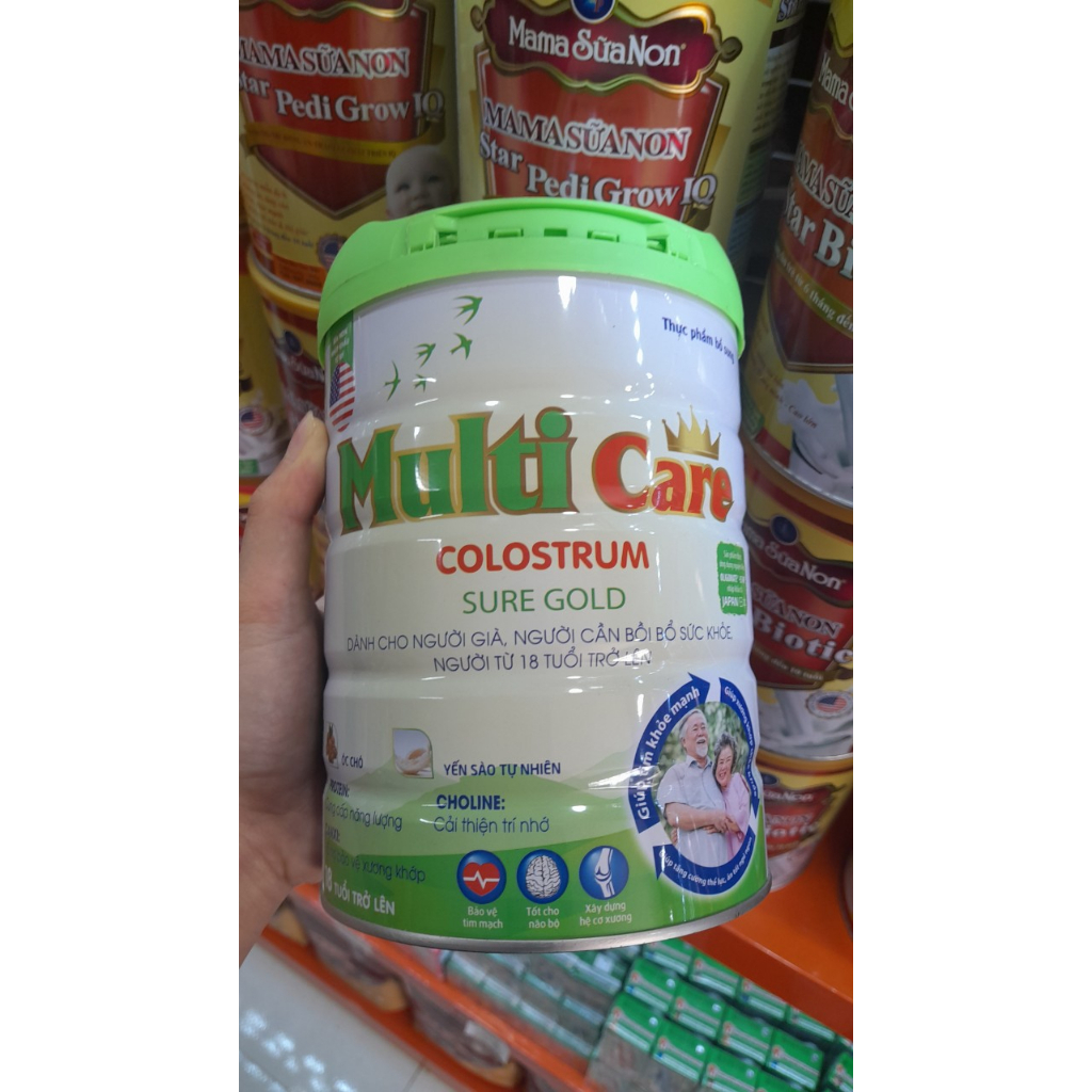 Sữa Người Già MultiCare Sure Gold 900g-cần bồi bổ sức khoẻ, người dạ dày, người cần hồi phục sau phẫu thuật
