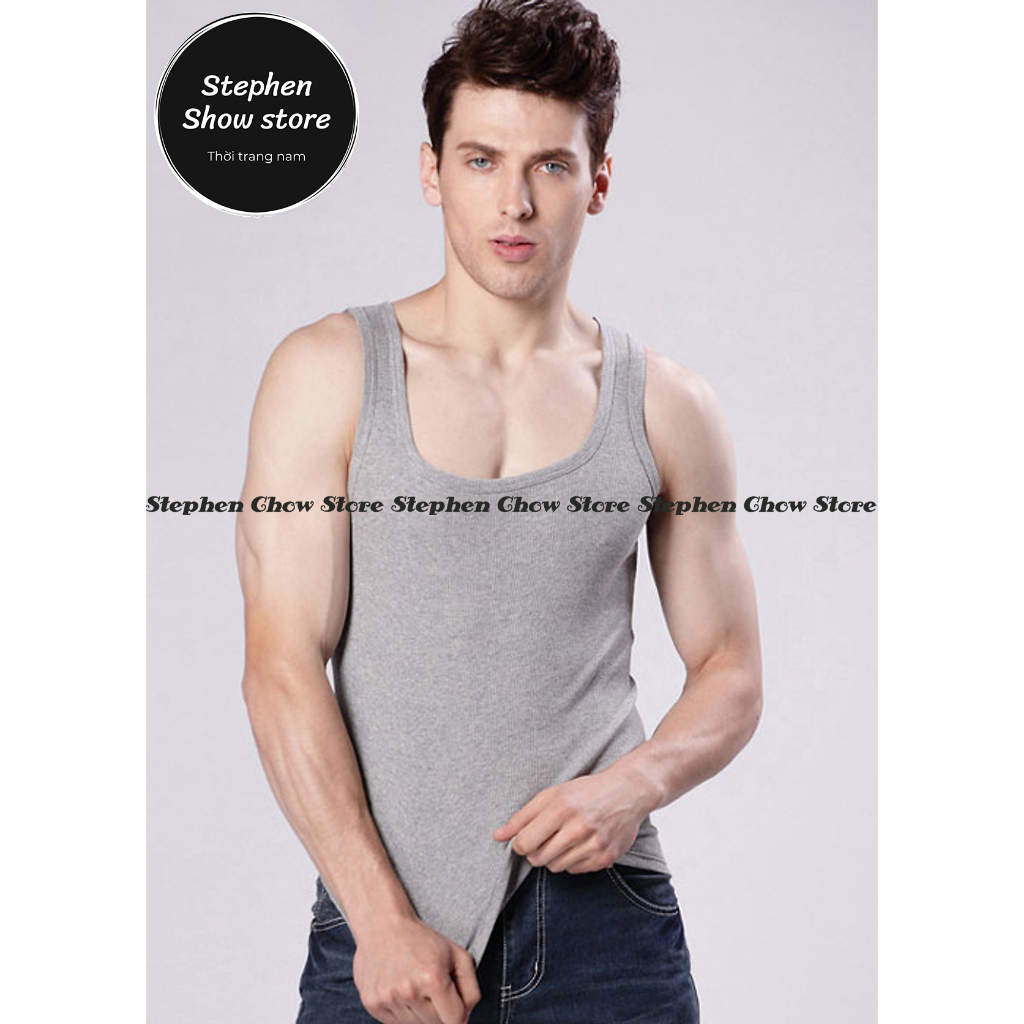 ÁO 3 LỖ NAM , Thun body from ôm dáng chuẩn GYM SIZE 40kg đến 95kg giá sale CRV36